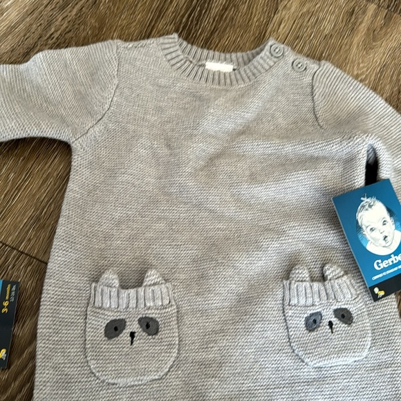 Gerber Baby Boys Sweater Knit Romper Jumpsuit - Picture 4 of 8